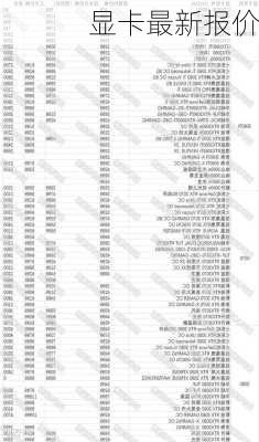 显卡最新报价