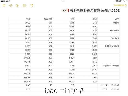 ipad mini价格