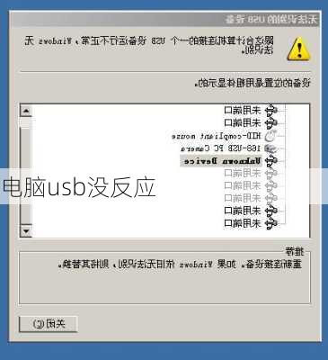 电脑usb没反应