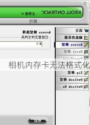 相机内存卡无法格式化