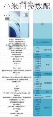 小米11参数配置