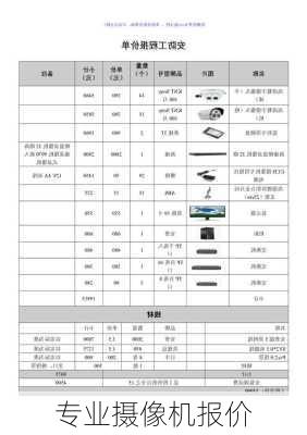 专业摄像机报价