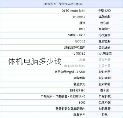 一体机电脑多少钱