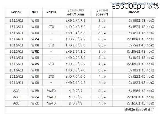 e5300cpu参数