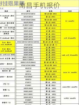 南昌手机报价