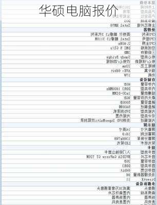 华硕电脑报价