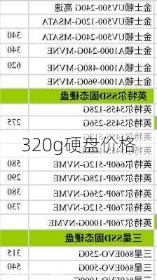 320g硬盘价格