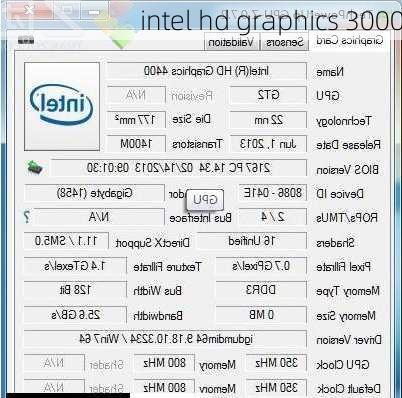 intel hd graphics 3000