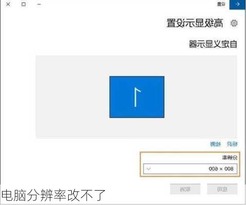 电脑分辨率改不了