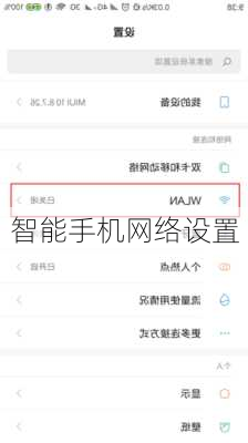 智能手机网络设置