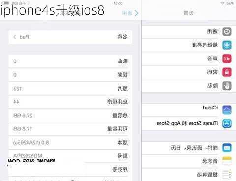 iphone4s升级ios8