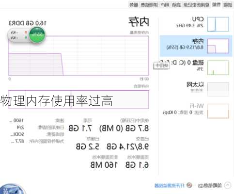 物理内存使用率过高