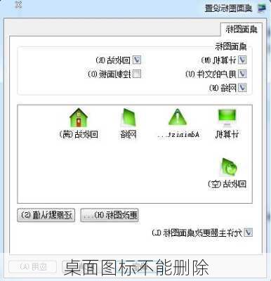 桌面图标不能删除