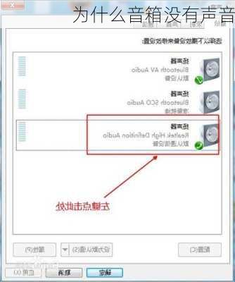 为什么音箱没有声音