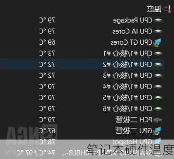 笔记本硬件温度