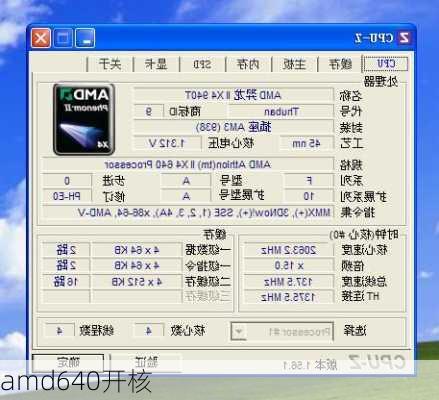 amd640开核