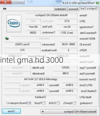 intel gma hd 3000