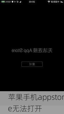 苹果手机appstore无法打开