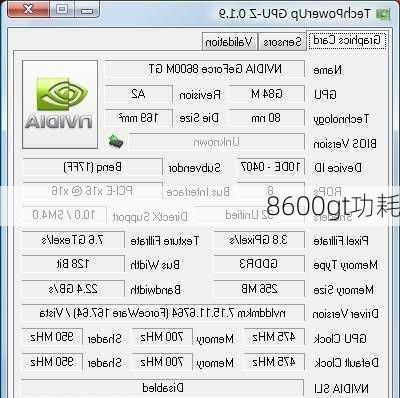 8600gt功耗