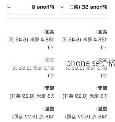 iphone se价格