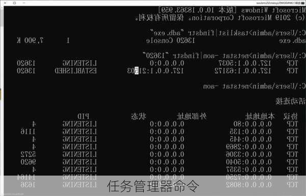 任务管理器命令