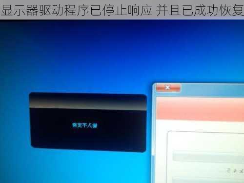显示器驱动程序已停止响应 并且已成功恢复