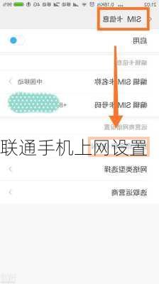 联通手机上网设置