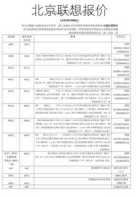 北京联想报价