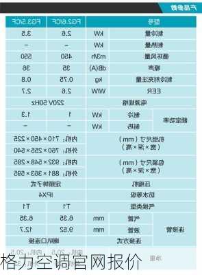 格力空调官网报价