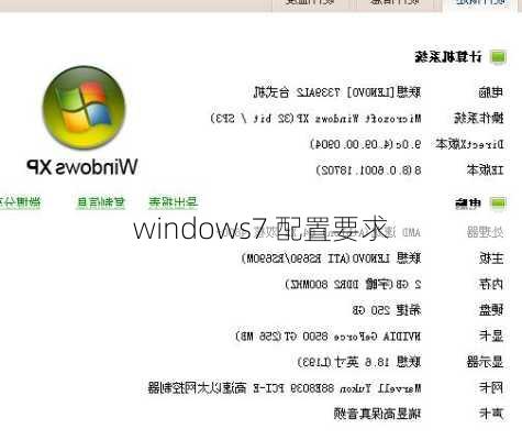 windows7 配置要求