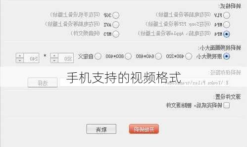 手机支持的视频格式