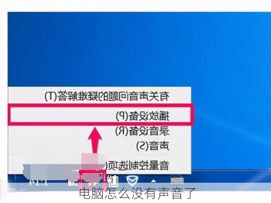 电脑怎么没有声音了