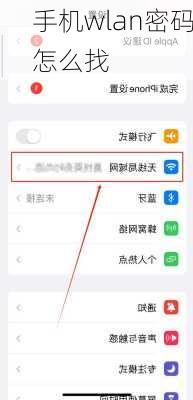 手机wlan密码怎么找