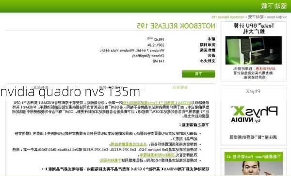 nvidia quadro nvs 135m