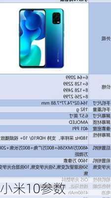小米10参数