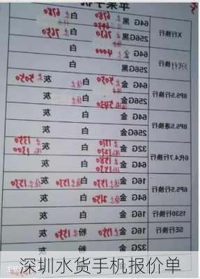 深圳水货手机报价单