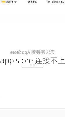 app store 连接不上