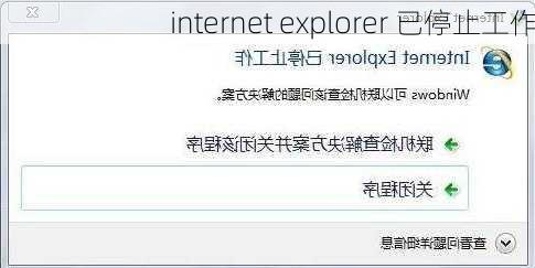 internet explorer 已停止工作