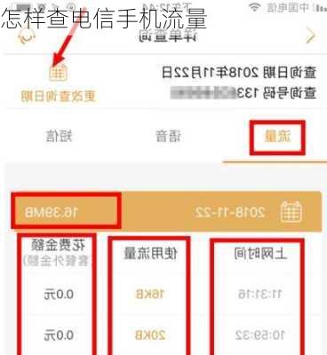怎样查电信手机流量