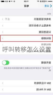 呼叫转移怎么设置