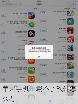 苹果手机下载不了软件怎么办